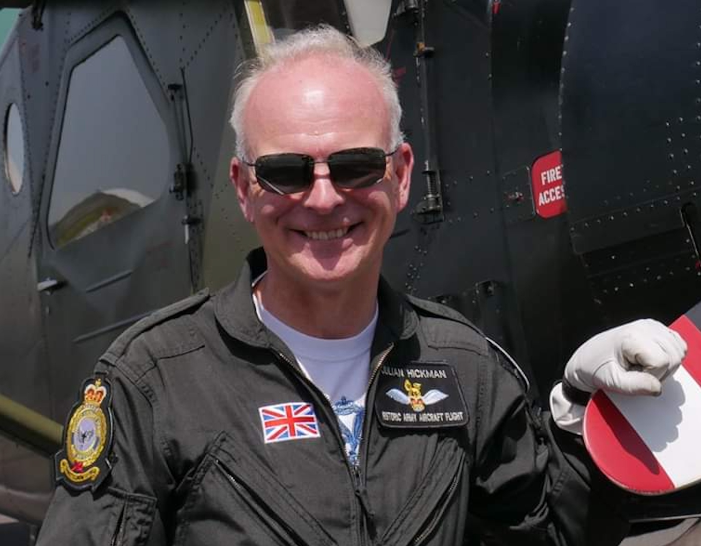 Julian Hickman standing beside aircraft